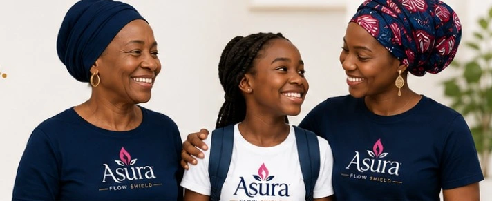 ASURA family concept with women and a school-age girl
