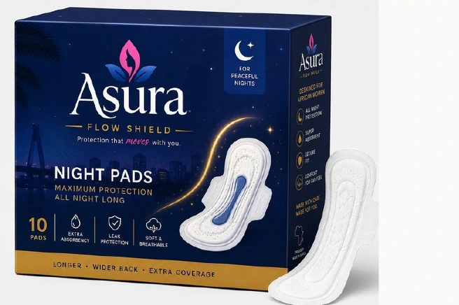 ASURA Night Pads concept packaging and product